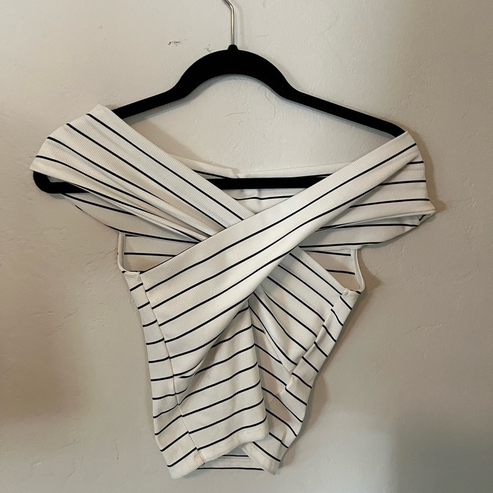 Zara Crisscross Off the Shoulder Top